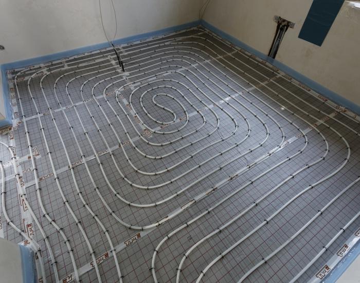 Installation Fußbodenheizung 